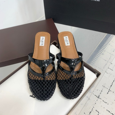 알라이아 피쉬넷 메쉬 레더 샌들