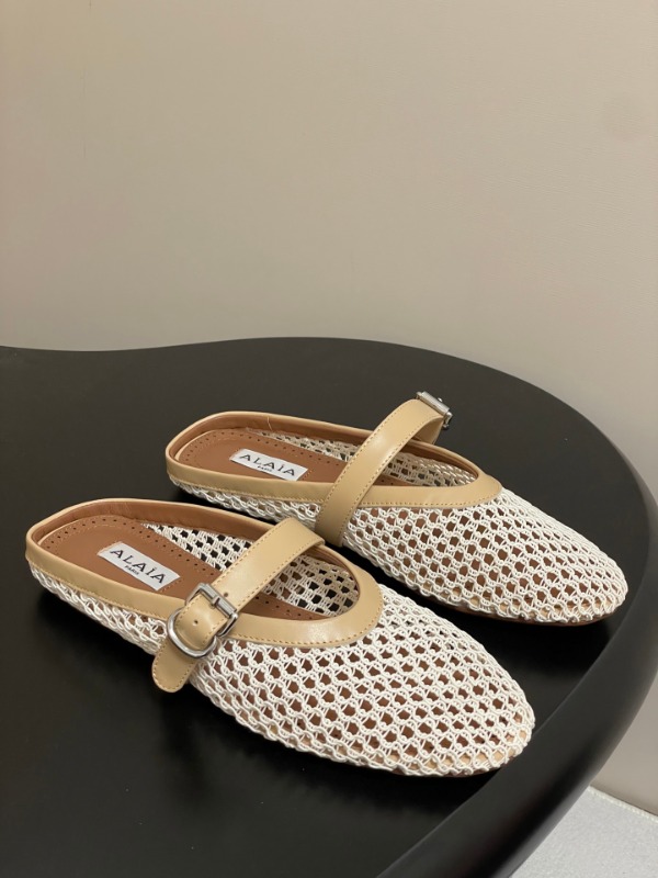 알라이아 25Fw 봄 신상 발레리나 플랫 뮬