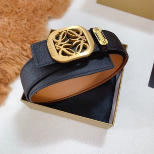 LOEWE 로에베 로고 버클 레더 벨트