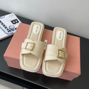 미우미우 25/SS 신상 뮬 슬리퍼
