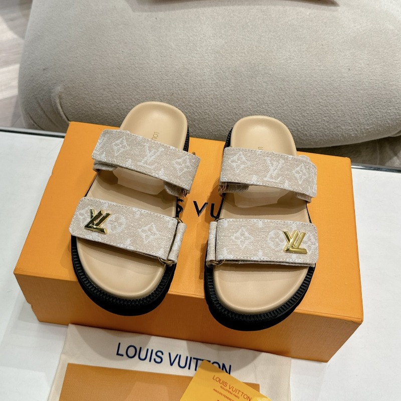 루이비통 LV 선셋 플랫 컴포트 샌들 뮬
