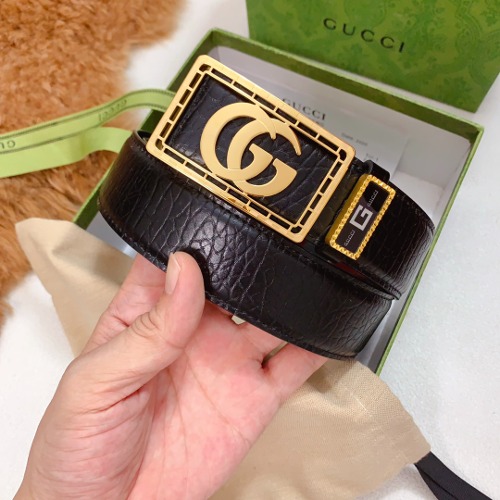 GUCCI 구찌 GG 로고 스퀘어 버클 벨트