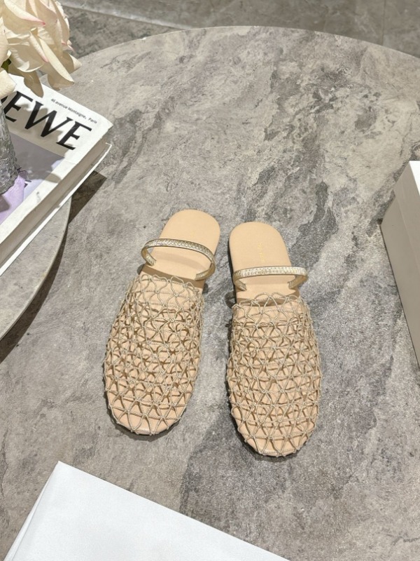 더로우 메쉬 스커프 로우힐 뮬