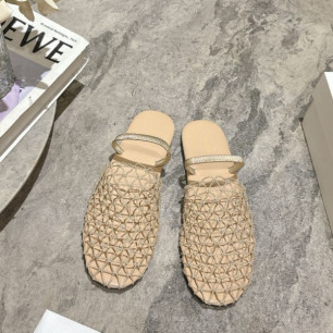 더로우 메쉬 스커프 로우힐 뮬