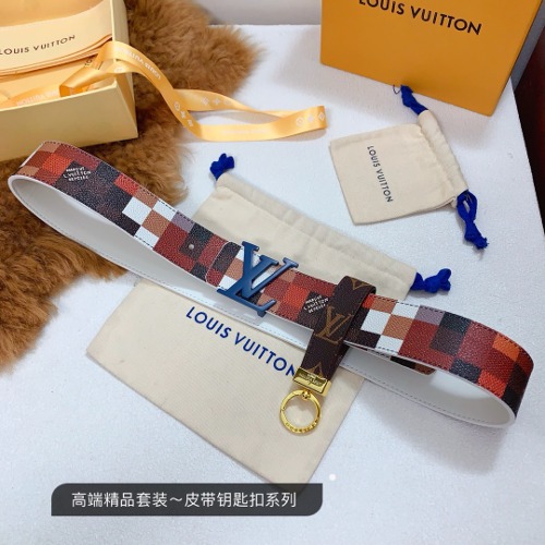 LOUIS VUITTON 루이비통 LV 이니셜 40MM 리버시블 벨트 키링 세트