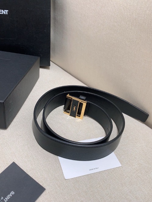 Saint Laurent 로랑 카산드라 로고 버클 벨트