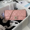 CHANEL 23P 진주 CC로고 레더 이브닝 체인백 AS3791