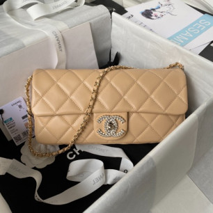 CHANEL 23P 진주 CC로고 레더 이브닝 체인백 AS3791