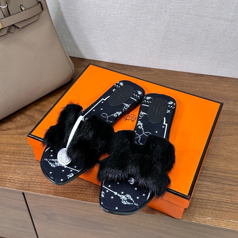 에르메스 밍크 퍼 오란 뮬