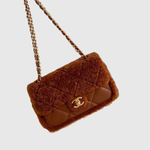 샤넬 CHANEL 24k 시어링 램스킨 플랩 백