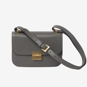 MIUMIU 미우미우 가죽 메탈로고 버클 숄더백