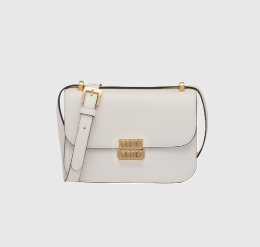 MIUMIU 미우미우 가죽 메탈로고 버클 숄더백