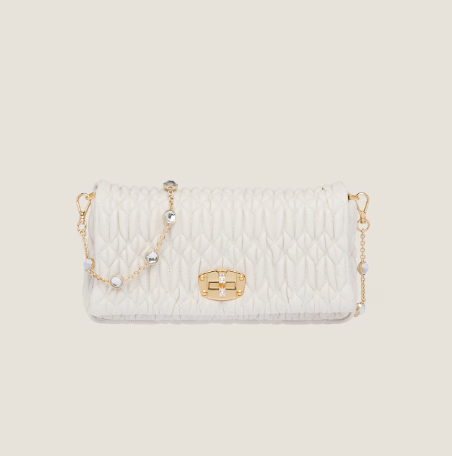 MIUMIU 미우미우 아이코닉 크리스탈 가죽백