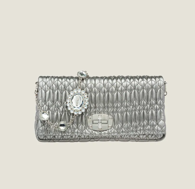 MIUMIU 미우미우 아이코닉 크리스탈 가죽백