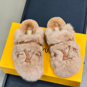 루이비통 LV 이지 뮬 위드 퍼