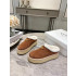프라다 스웨이드 및 시어링 뮬