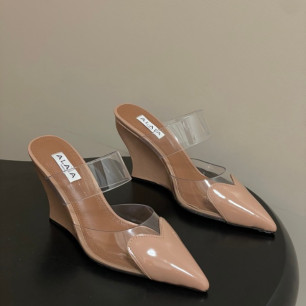 알라이아 26SS 신상 웨지 힐 뮬 9cm