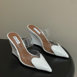 알라이아 26SS 신상 웨지 힐 뮬 9cm