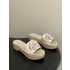 샤넬 26A 더블 C 플랫폼 뮬 샌들 4cm