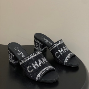 샤넬 26 봄 여름 신상 크리스탈 뮬 샌들 7cm