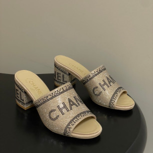 샤넬 26 봄 여름 신상 크리스탈 뮬 샌들 7cm