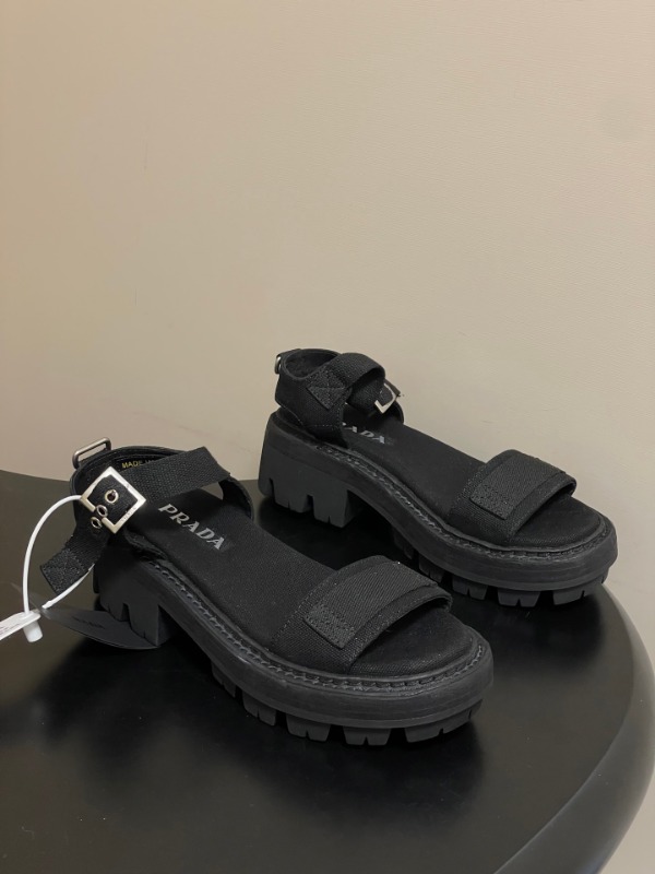 프라다 26 봄 여름 신상 캔버스 샌들 5.5cm