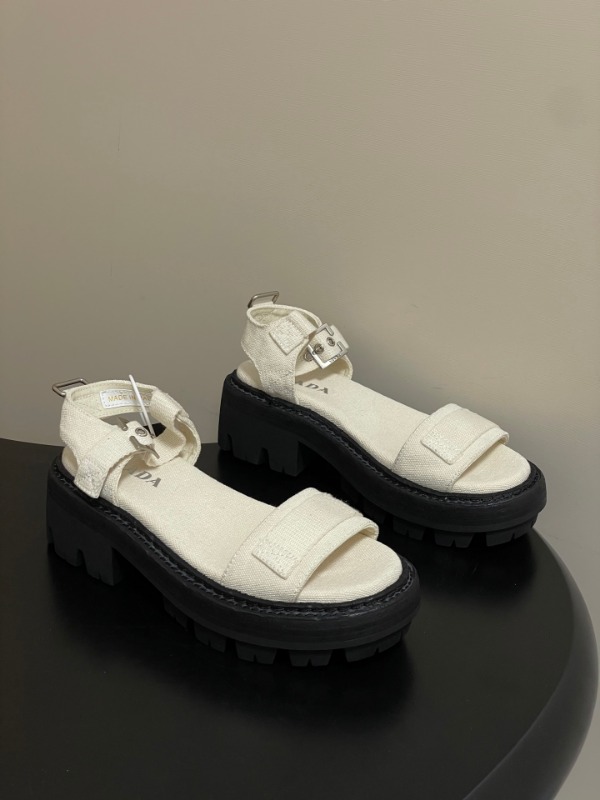 프라다 26 봄 여름 신상 캔버스 샌들 5.5cm