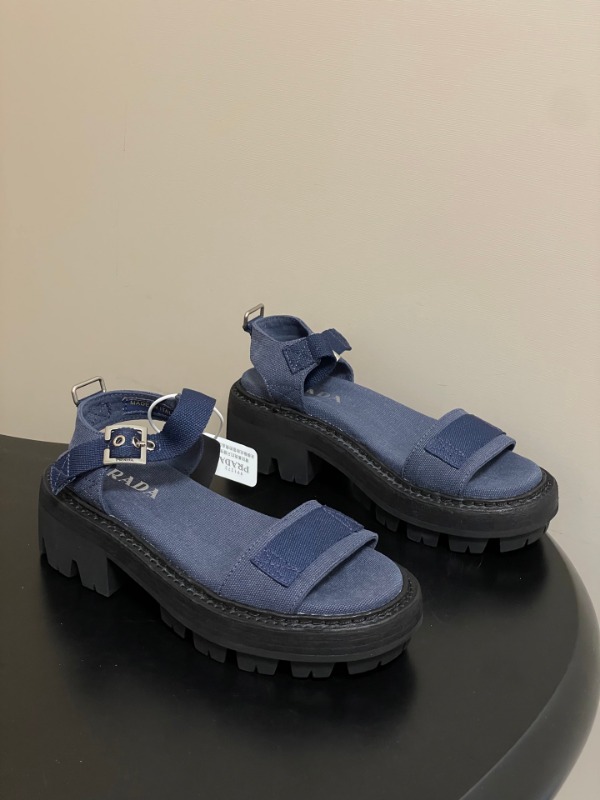 프라다 26 봄 여름 신상 캔버스 샌들 5.5cm