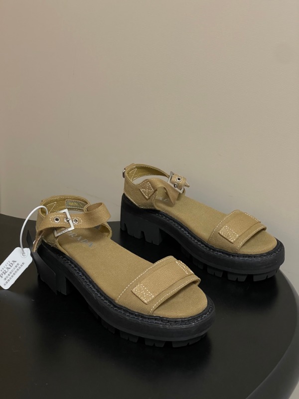 프라다 26 봄 여름 신상 캔버스 샌들 5.5cm