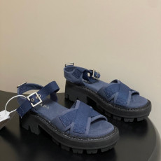 프라다 26 봄 여름 신상 크로스 캔버스 샌들 5.5cm