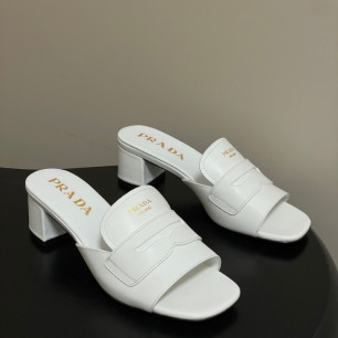 프라다 26 봄 여름 신상 레더 힐 샌들 6cm