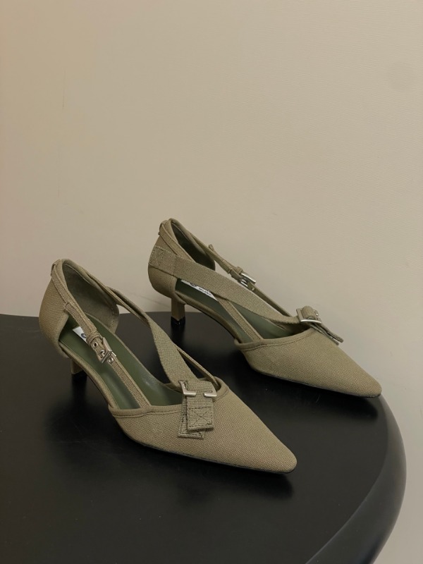 프라다 26SS 신상 캔버스 펌프스 4.5cm