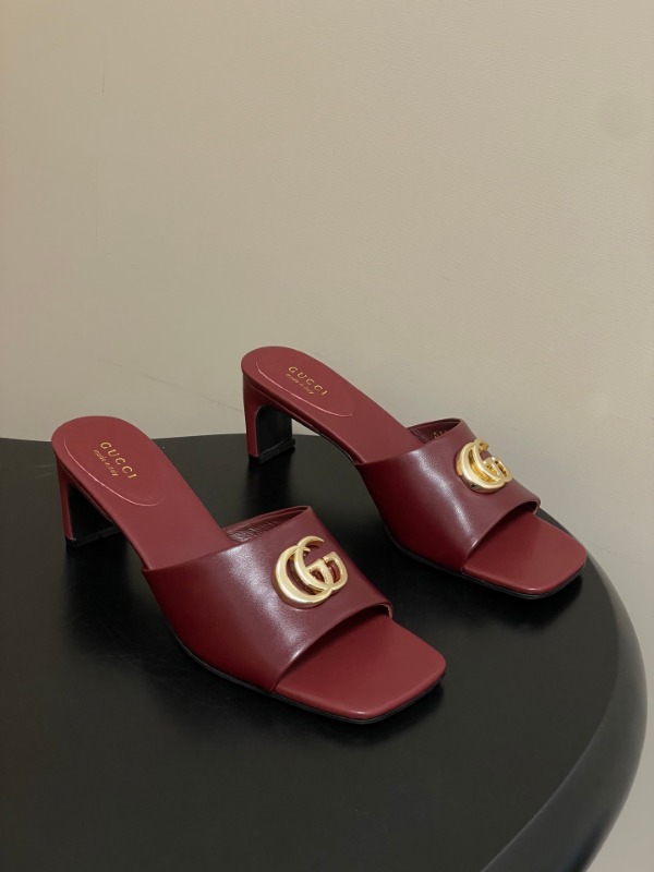 구찌 26SS 신상 더블 G 힐 샌들 5.5cm