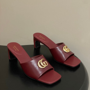 구찌 26SS 신상 더블 G 힐 샌들 5.5cm