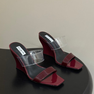 알라이아 26SS 봄 여름 신상 웨지 뮬 샌들 9.5cm