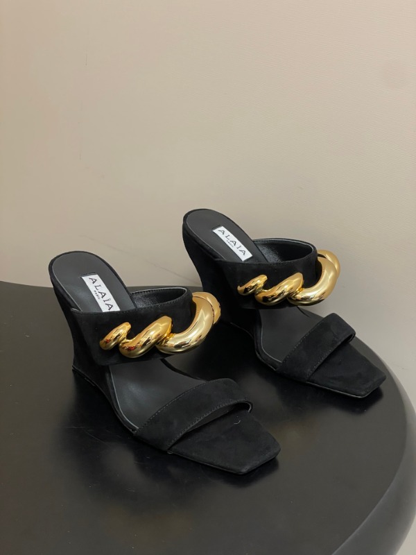 알라이아 26SS 신상 WAVE JEWEL 뮬 9.5cm