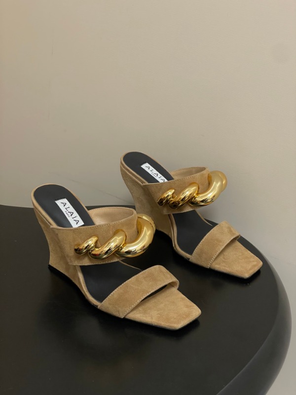 알라이아 26SS 신상 WAVE JEWEL 뮬 9.5cm