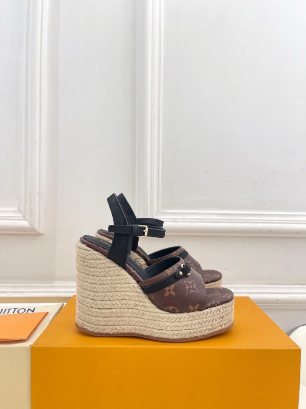 루이비통 Helios 웨지 샌들 12cm