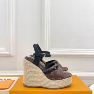 루이비통 Helios 웨지 샌들 12cm