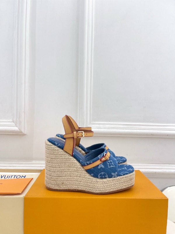 루이비통 Helios 웨지 샌들 12cm