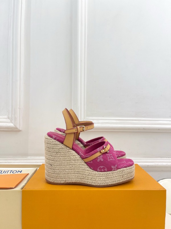 루이비통 Helios 웨지 샌들 12cm