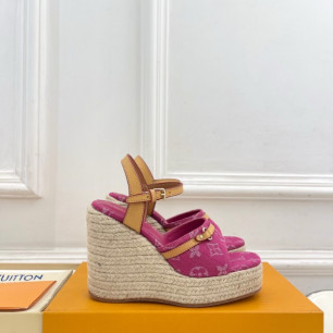 루이비통 Helios 웨지 샌들 12cm