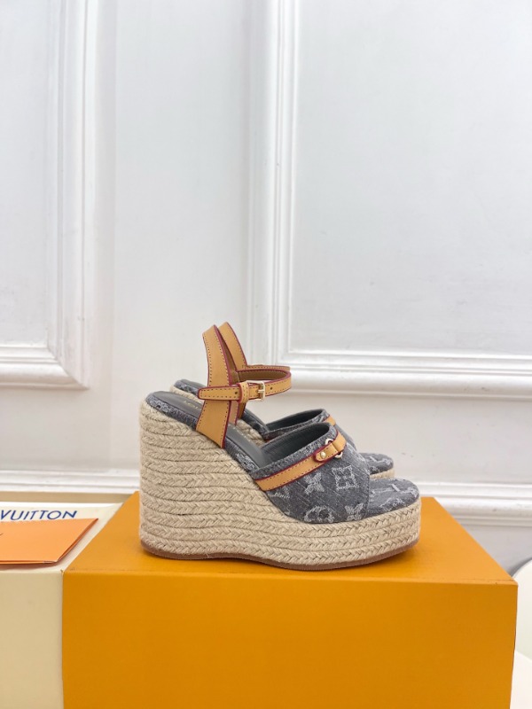 루이비통 Helios 웨지 샌들 12cm