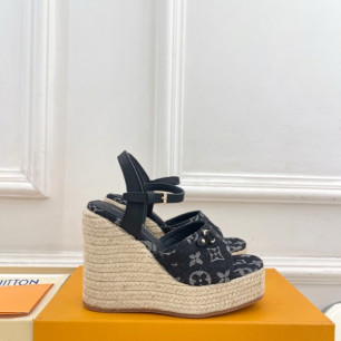루이비통 Helios 웨지 샌들 12cm