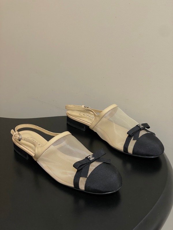 샤넬 26 봄 여름 신상 슬링백 플랫 슈즈