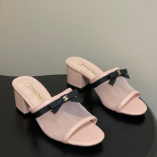 샤넬 26 봄 여름 신상 오픈토 힐 샌들 5.5cm