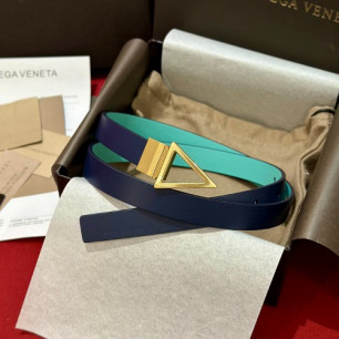 BOTTEGA VENETA 보테가 트라이앵글 버클 레더 벨트