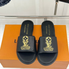 루이비통 클래식 자수 로고 뮬