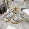 디올 Dentelle 웨지 샌들 9.5cm