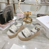 디올 Dentelle 웨지 샌들 9.5cm
